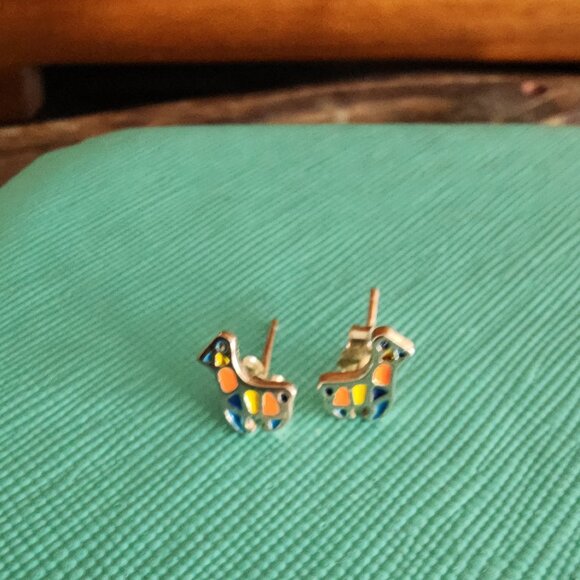 Multicolor Super Adorable Tiny Animal Giraffe Stud Earrings - Picture 4 of 6